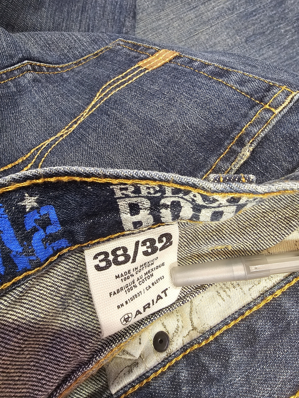 Ariat Men’s Dark Blue Relaxed Fit Jeans